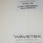 Wavetek 859 50MHz Programmable Pulse Generator Instruction Operating Manual