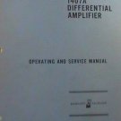 HP Hewlett Packard 1407A differential Amplifier Operating Service Manual
