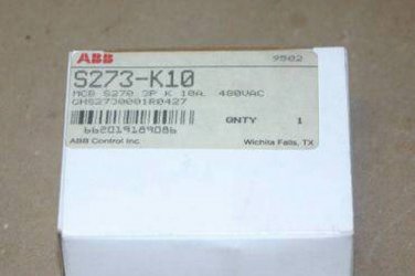NEW ABB Circuit Breaker, 10A, S273 K10A S273-K10 ASEA BROWN BOVERI