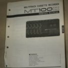 Yamaha MT100 Multitrack Cassette Recorder Service Manual