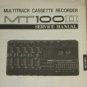 Yamaha MT100 Multitrack Cassette Recorder Service Manual