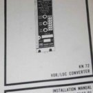 Bendix King KN72 VOR/LOC Converter Installation Manual KN72