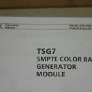 TEK TSG7 SMPTE  Color Bars Generator  Module Instruction Manual