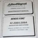Bendix King ASCAS KI-208A/209A NAV Indicators Maintenance manual KI208A/KI209A