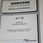 Bendix King KT70 mode S Transponder Installation Manual KT-70 XPDR