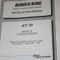 Bendix King KT70 mode S Transponder Installation Manual KT-70 XPDR