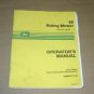 JD John Deere 68 Riding Mower Operators Manual