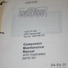 Honeywell TP-114B ATC Transponder Component Maintenance Manual XPDR