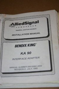 Bendix King KA90 VHF Portable Radio Install/Maintenance Manual KA-90