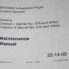 Honeywell SPZ-500C Flight Control System Cessna Citation I/II Maintenance manual