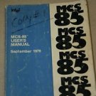 Intel MCS-85 8085A CPU Family Processor User's Manual Guide 9/1978 9800366E