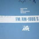 IFR FM/AM-1000S Communication Service monitor maintenance supplement manual