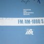 IFR FM/AM-1000S Communication Service monitor maintenance supplement manual