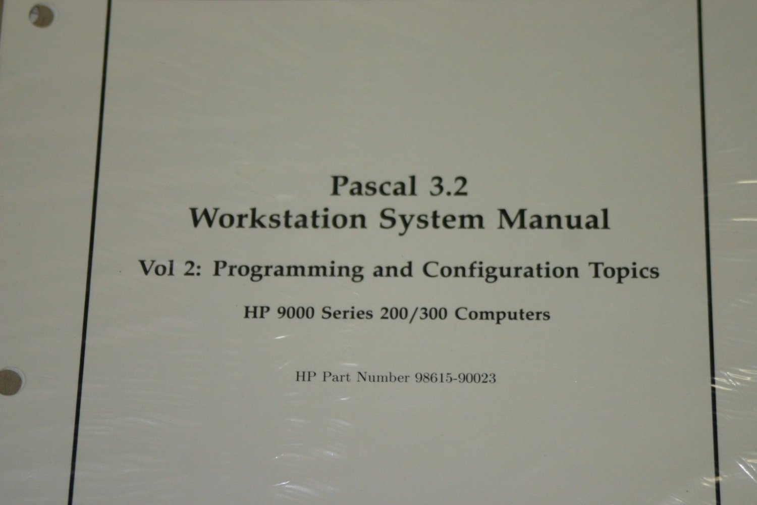 HP Pascal 3.2 Workstation System Manuals vol 1 & 2!
