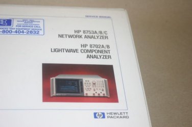 Agilent HP 8753A/B/C Network Analyzer+8702A/B Lightwave Component Service Manual