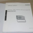 Anritsu MW920A TDR Time Domain Reflectometer Maintenance Service Repair Manual