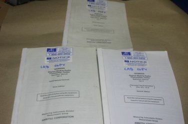 Anritsu MS8604A Transmitter Tester User operation Operating Guide Manual vol1-3