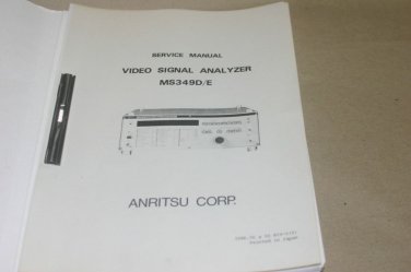 Anritsu MS349D/E Video Signal Analyzer Maintenance Tech Service Repair Manual