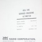 Allied Bendix King KEA346 Encoding Altimeter Overhaul/Maintenance manual KEA-346
