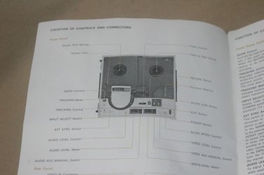 Original Vintage Sony AV-3650 Operating Operator Users Guide Instruction Manual