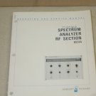 HP 8551A Spectrum Analylzer RF Sectio;n Operating & Service Manual