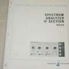 HP 8552A Spectrum Analyzer IF Section Operating & Service Manual