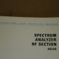 HP 8553B Spectrum Analyzer RF Section Operating & Service Manual