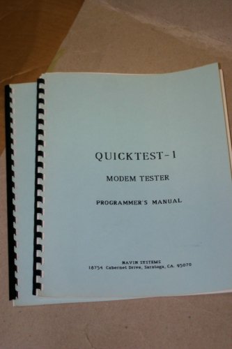Navin Systems QuickTest-1 Board Modem Tester programmer's Manual