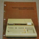 HP 9825A Calculator Advanced Programming  Manual