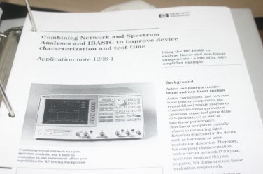 HP Application note 1288-1 Combining network specrum analyses & ibasic to