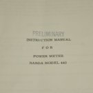 NARDA Model 440 Power Meter Instruction Manual