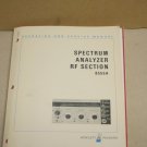 HP 8555A Spectrum Analyzer RF Section Operating & Service Manual