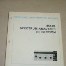 HP 8554B Spectrum Analyzer RF Section Operation & Service Manual 08554-90035