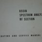 HP 8551B Spectrum Analyzer RF Section Operating and Service Manual