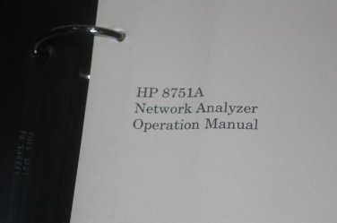 HP Hewlett Packard 8751A Network Analyzer Operation Operating manual JAPANESE