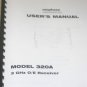 JDI Uniphase 320A 3 GHz O/E Receiver Operating/Maintenance User's Manual