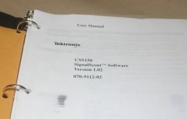 Tektronix CSS150 Software 1.02 User Operating Guide Manual 070-9112-02