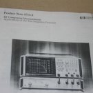 HP Hewlett Packard 8753-3 Product note RF Component Measurements Manual