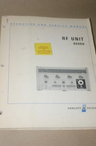 HP Hewlett Packard 8698B RF Unit Operating/Service Manual Operator's User's