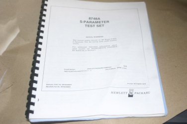 HP Hewlett Packard 8748A S-Parameter Test Set Operating/service manual 90001