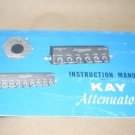 Kay Attenuators Operating Instruction Users Guide Manual