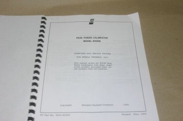 HP Hewlett Packard 8900B Peak Power Calibrator Operating Service Manual