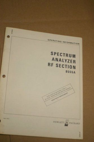 HP 8555A Spectrum Analyzer RF Section Operating &Service Manual