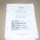 General Radio 1558-BP 1560 Noise Analyzer  Instruction Operating service Manual