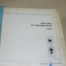 Agilent/HP Hewlett Packard 8801a Low gain Preamplifier Operating Service Manual