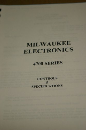 Milwaukee Electronics 4700 Series High Potential Tester  Specifications list