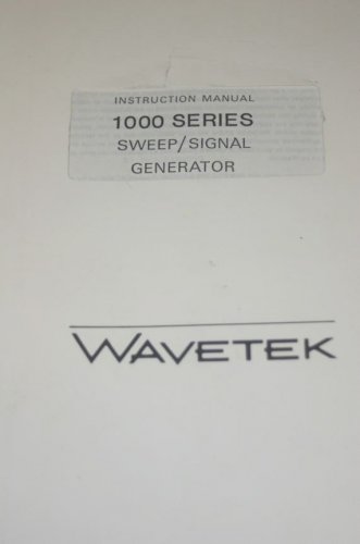 Wavetek 1000 Series Sweep Signal Generator Instruction Operating Manual