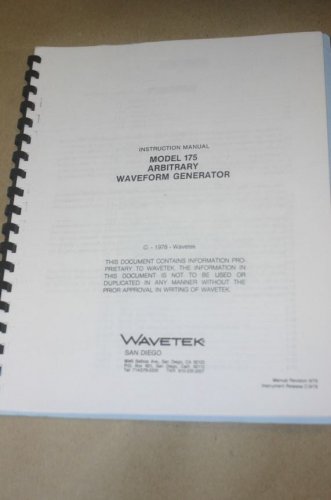 Wavetek 175 Arbitrary Waveform Generator Instruction Operating Manual