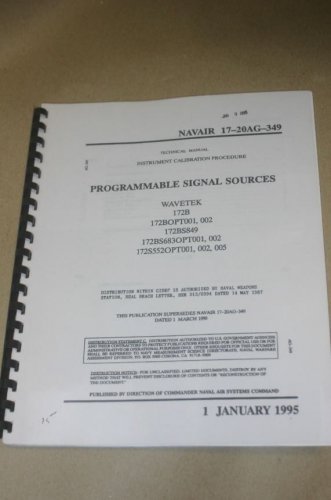 Wavetek 172B Programmable signal source Calibration Instruction Technical Manual