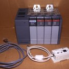 AB Allen Bradley SLC500 PLC+UIC CABLE 1746-A4 Rack+OA8, IA8, IA4, P1 Power ,1747